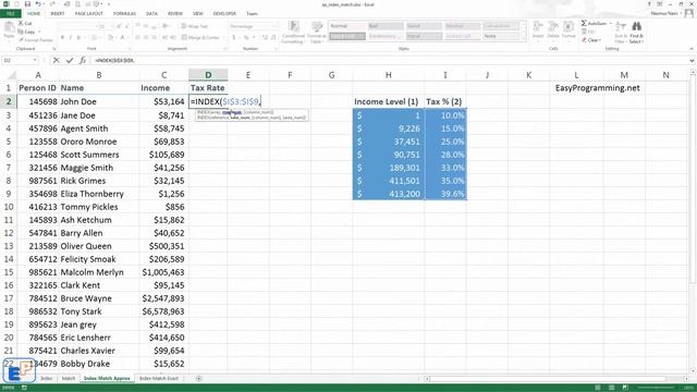 Easy Excel - Index Match function (29) смотреть онлайн