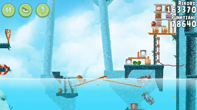 Angry Birds Rio - Level 17 - High Dive - 100% Mighty Eagle Walkthorugh смотреть онлайн
