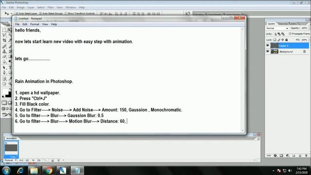 Rain animation in photoshop |rain effect| Photoshop Gif Animation | Rain by Virender kumar смотреть онлайн
