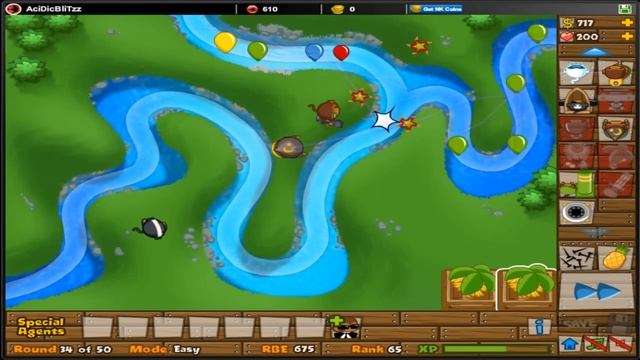 Bloons Tower Defense 5 - BTD5 Walkthrough | NEW MAP! Intermediate Snake River/Track 4 | Easy Mode - смотреть онлайн