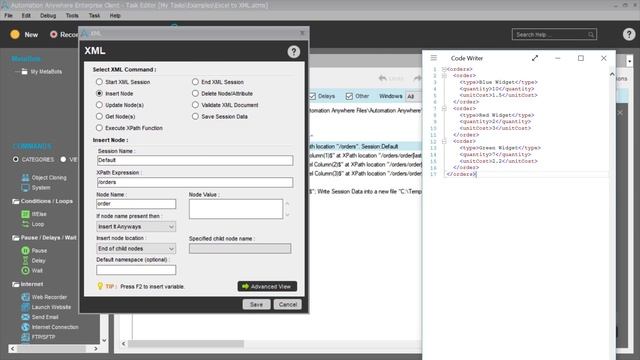 RPA: Automation Anywhere: Reading from Excel Writing to XML смотреть онлайн
