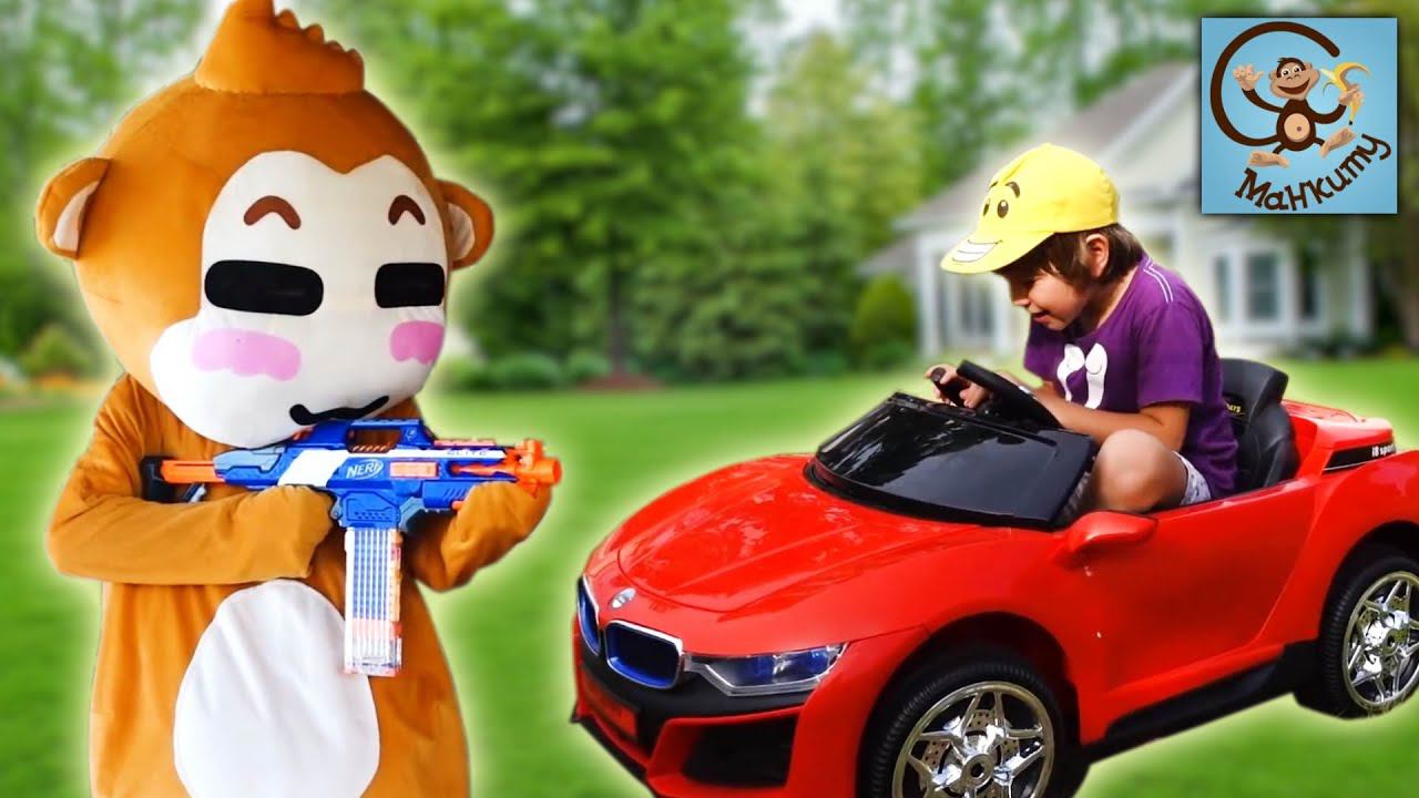 Дети и Машина. Милан и Папа играют в pretend play. Манкиту. смотреть онлайн