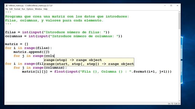 Python - Nivel 24 - Reto 3 - Rellenar matriz смотреть онлайн