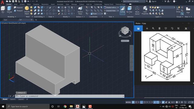 AutoCAD 3D Modeling - Exercise #11 - Basic to Advance in Hindi смотреть онлайн