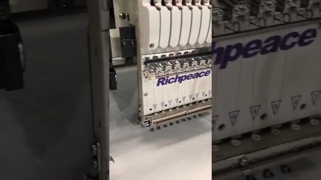 Mixed coiling cording looping taping functions in Richpeace embroidery machine is testing смотреть онлайн