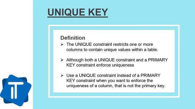 Trick and Tips for SQL | Constrain in DBMS | primary key and other keys смотреть онлайн