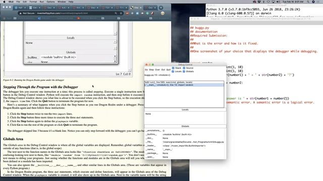 Python IDLE Debugger