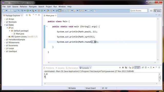 Java Programming Tutorial - 24 - Math Methods смотреть онлайн