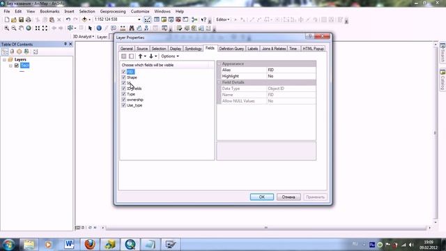 Создание shape файла в ArcGIS, применение псевдонимов смотреть онлайн