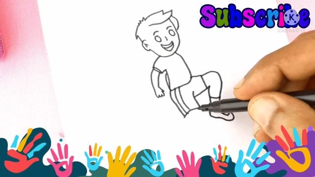 How to draw football player /easy drawing for kids смотреть онлайн