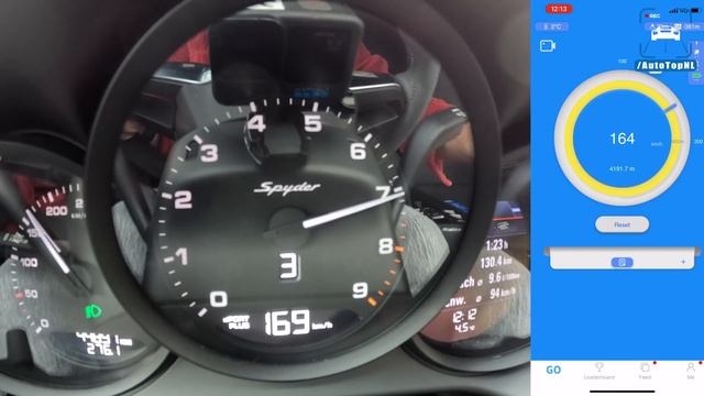 PORSCHE 981 Spyder | SOUND & 270KM/H Acceleration on AUTOBAHN смотреть онлайн