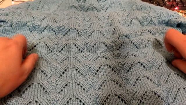 Джемпер спицами регланом сверху из пряжи Alize baby wool: готовая работа, первый финиш 2021, обзор смотреть онлайн