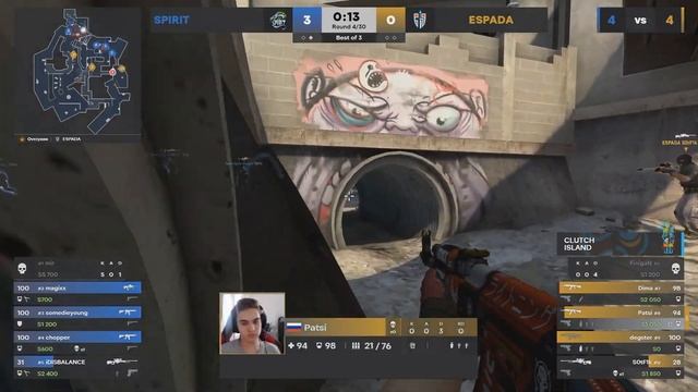 МАТЧ ЛУЗЕРОВ! Spirit vs. Espada - WePlay! Clutch Island - ЛУЧШИЕ МОМЕНТЫ CSGO смотреть онлайн