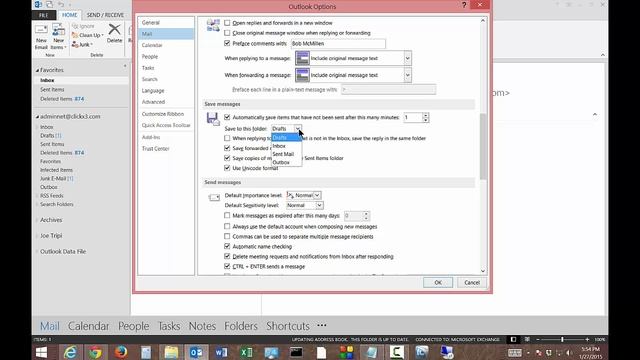 How to change the default draft settings in Outlook 2013 смотреть онлайн
