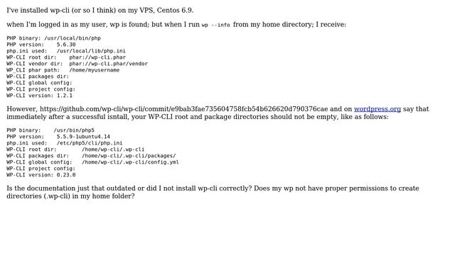 Wordpress: How to verify a correct wp-cli installation? смотреть онлайн