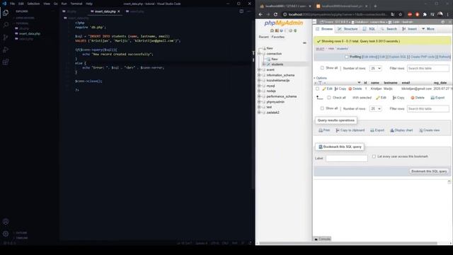 PHP MySQL - Insert and Select Data смотреть онлайн