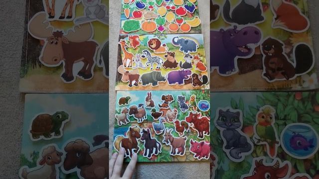 Развивающий коврик из фетра "Овощи и фрукты", "Дикие животные", "Домашние животные" смотреть онлайн