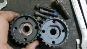 VW Sharan. 1,9tdi AFN, 1999г.в. Не заводится. Шестерня привода ремня ГРМ. Метки ГРМ.