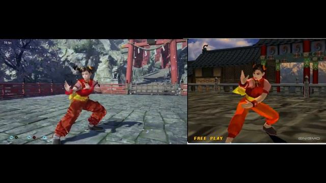 Tekken 3 EMBU "ORIGINAL Costumes" (1P) Remake -Comparison side by side смотреть онлайн