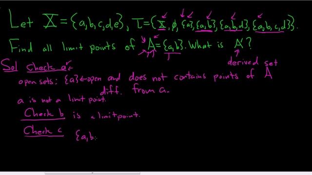 Finding Limit Points and the Derived Set in a Topological Space смотреть онлайн