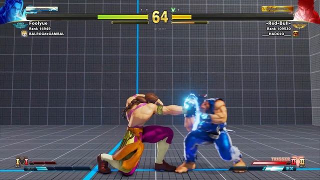 SFV Battle Lounge Ultra gold Ryu VS  Diamond Sagat and vega