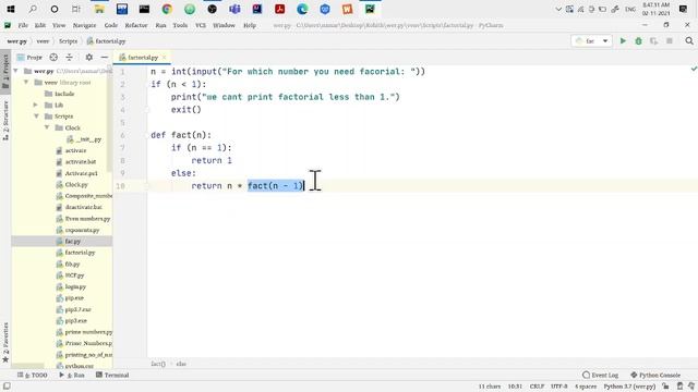 How to print the factorial of a number in python-English смотреть онлайн