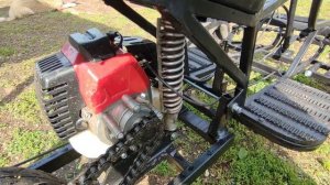 Самодельный детский трайк из квадроцикла с двигателем от триммера