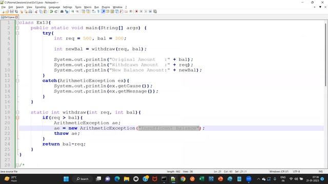 Java - Day 82 (in Telugu) - throw an Exception; Creating our own (user defined) Exception class смотреть онлайн