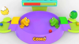 Como | Hungry Frog Board Game | Learn colors and words | Cartoon video for kids | Como Kids TV