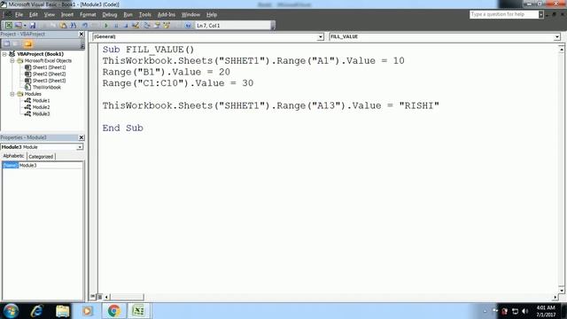 2) VBA EXCEL IN HINDI | FILL VALUE BY RANGE | WORKSHEET OBJECTS IN VBA | LATEST VBA HINDI TUTORIALS смотреть онлайн