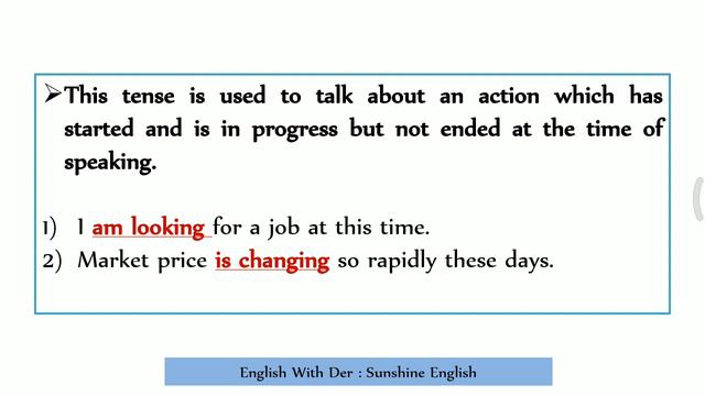 Present Continuous Tense смотреть онлайн