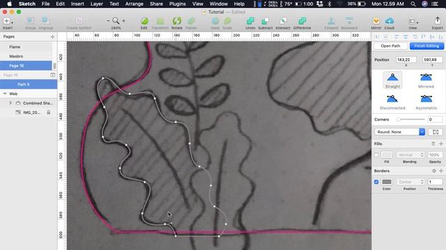 Easy Sketch App for MAC Tutorial #15 - Flat Illustration Part1 смотреть онлайн