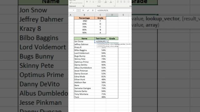 Automatically grade assignments with the LOOKUP function in Excel! #excel смотреть онлайн
