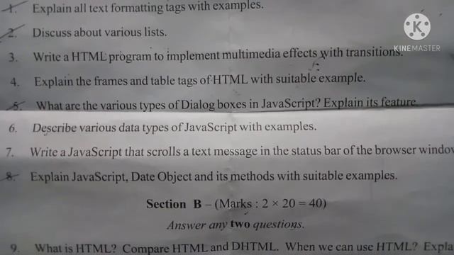 Bsc 6th sem paper 8 Kakathiya university (Element of scripting language) previous paper 2020 смотреть онлайн