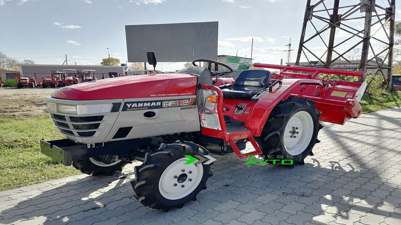 Б/у японский минитрактор Янмар аф22 с документами Yanmar AF22 с ПСМ progress-avto трактора смотреть онлайн