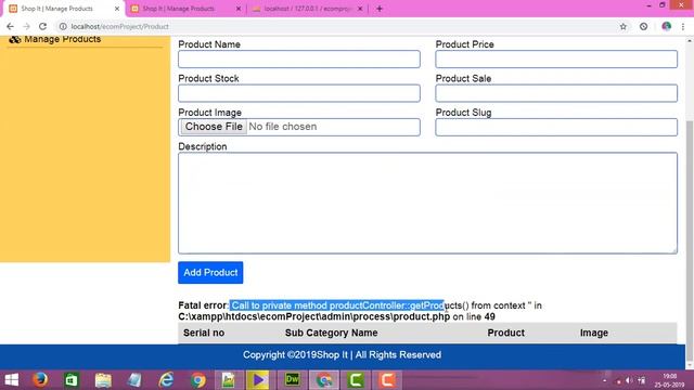 ecommerce website in PHP in Urdu | Hindi part 49- Retriving all products in tabular form смотреть онлайн