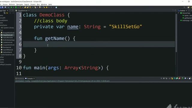 How to create Class and Object in Kotlin | Kotlin tutorial for beginners part 10. смотреть онлайн