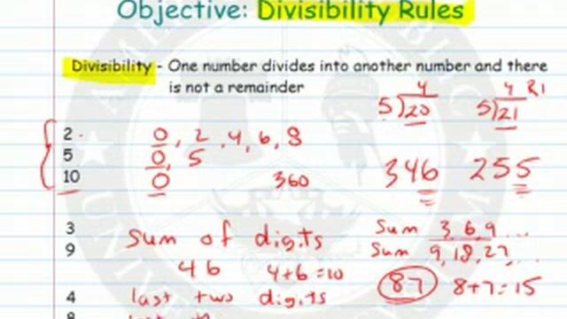 Divisibility Rules for 2, 3, 4, 5, 6, 8, 9, 10, and 12 смотреть онлайн