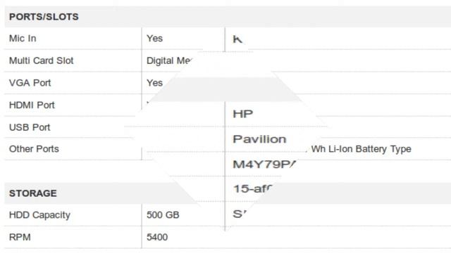 HP 15-af002AU Pavilion Notebook Specification [INDIA] смотреть онлайн