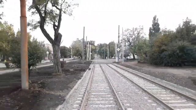 Поездка в новом трамвае номер 9.Таганрог часть первая. Площадь авиаторов – Уневерситет. смотреть онлайн
