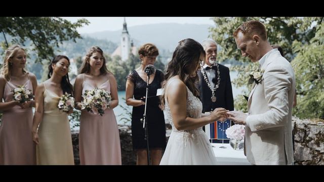 Elin & Axel destination wedding at Lake Bled, Slovenia. Sony a7sIII смотреть онлайн