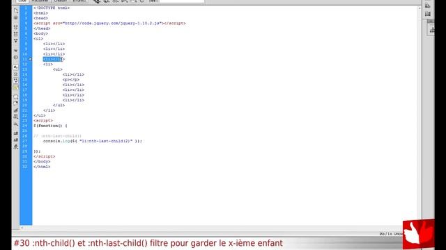 jQuery #30 :nth-child() & :nth-last-child() filtre pour garder le x-ième enfant смотреть онлайн