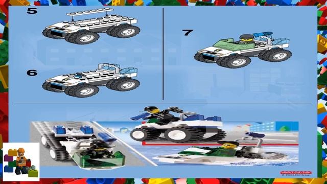 LEGO instructions - Town - City - 6471 - 4WD Police Patrol смотреть онлайн