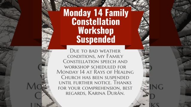 Monday 14 Family Constellation Workshop Suspended смотреть онлайн