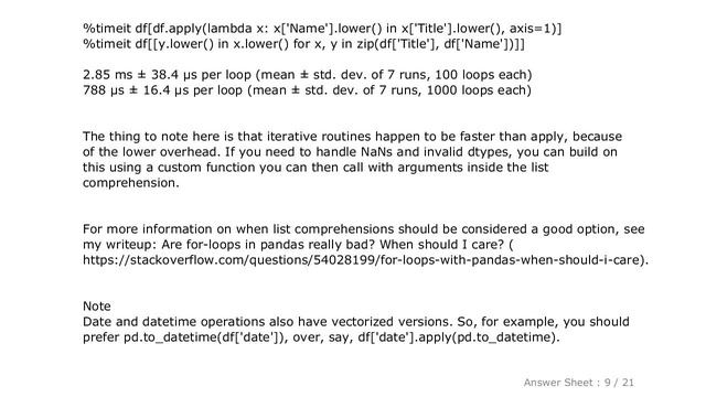 PYTHON : When should I (not) want to use pandas apply() in my code? смотреть онлайн