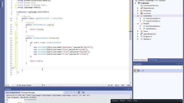 How to build a LOGIN PAGE in ASP.NET Core MVC without using DATABASE смотреть онлайн