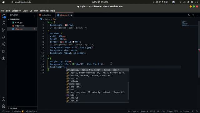 Css, stylellar bilan ishlash, 3-dars,Background, display, flex, none, Iline, font-family. uzbekcha смотреть онлайн