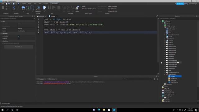 How To Make HealthBar Gui | Roblox Studio смотреть онлайн