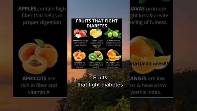 Fruits that fight Diabetes #apple #guava #lemon #apricots #kiwi #orange #calories смотреть онлайн