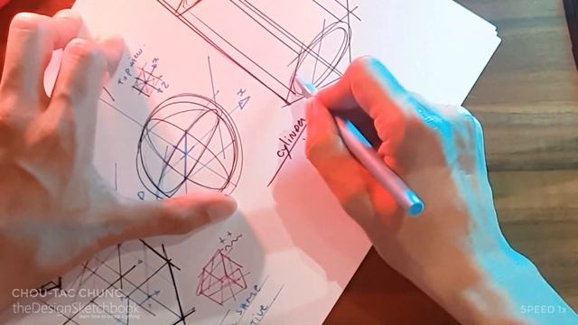 How to draw the 3 basic forms of design sketching (Cube Sphere Cylinder) смотреть онлайн
